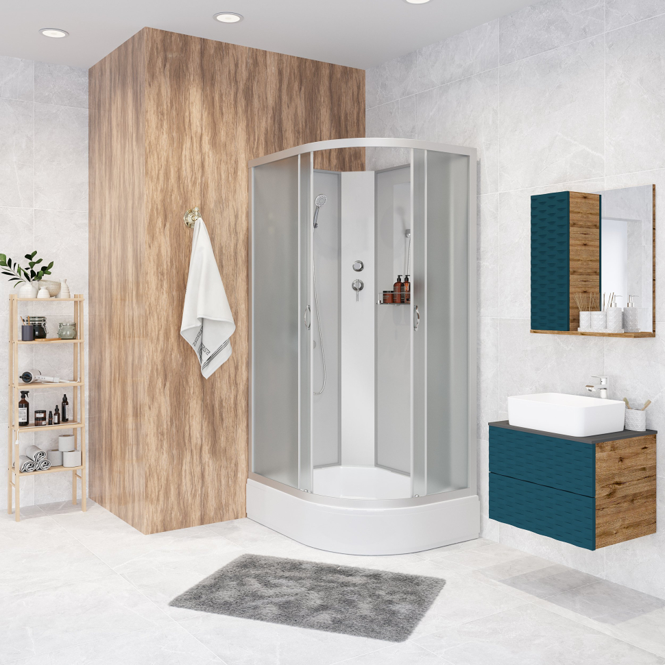 Душевая кабина Niagara NG-33184-14LBK (1100х800х2000) средний поддон (26см) стекло МАТОВОЕ
