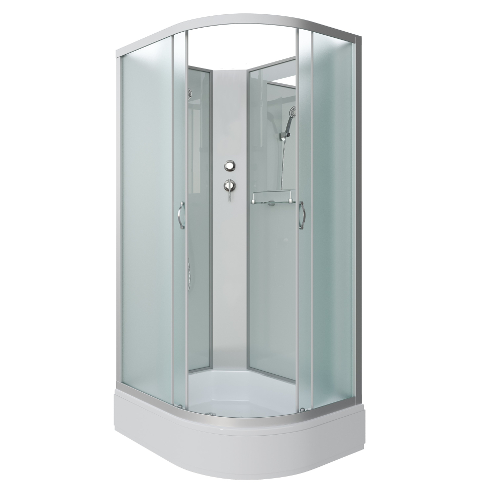 Душевая кабина Niagara NG-33184-14LBK (1100х800х2000) средний поддон (26см) стекло МАТОВОЕ — изображение 2