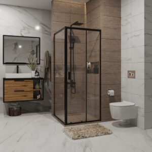 Душевое ограждение Niagara NG-82-10AB-A100В (100*100*195) квадрат, дверь раздвижнаяа
