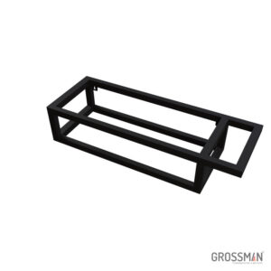 Консоль подвесная Grossman МЕТРИС-50 см черная с правым полотенцедержателем