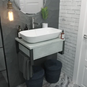 Тумба GRUNGE LOFT 60П 1в.я Бетон светлый