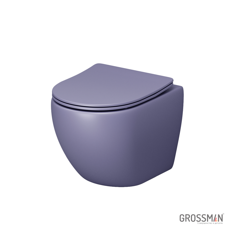Унитаз подвесной Grossman GR-4455LIMS фиолетовый матовый