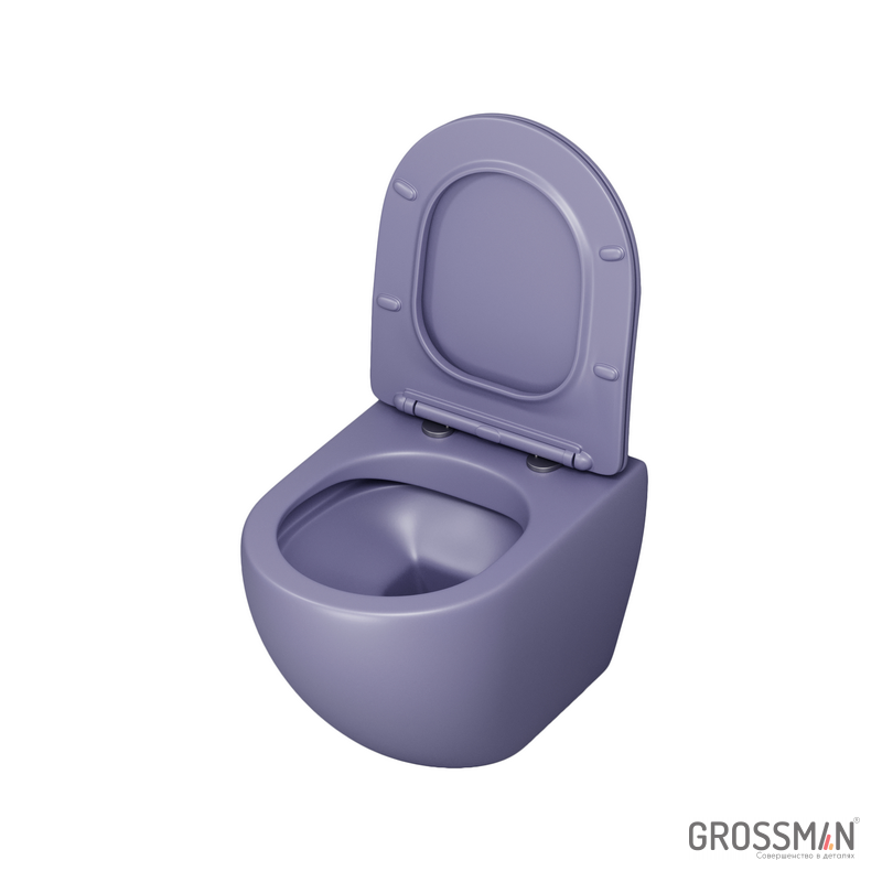 Унитаз подвесной Grossman GR-4455LIMS фиолетовый матовый — изображение 3