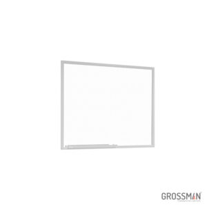 Зеркало Grossman ЛОФТ-90 см с полкой белое