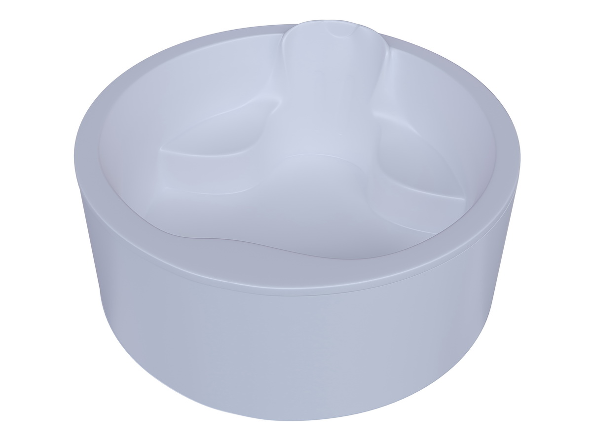 Акриловая круглая ванна Aquatek Аура 180 без фронтального экрана, без гидромассажа, вклеенный каркас — изображение 4