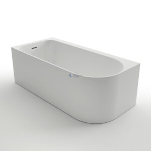 Ванна акриловая Azario LUTON 1700x800x580 пристенная, в комплекте с сифоном и металлической рамой, левая, белая (LUT17080 L)