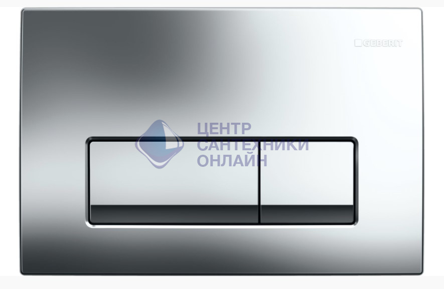 Кнопка смыва Geberit Delta50 двойной смыв, пластик, глянцевый хром (115.119.21.1)