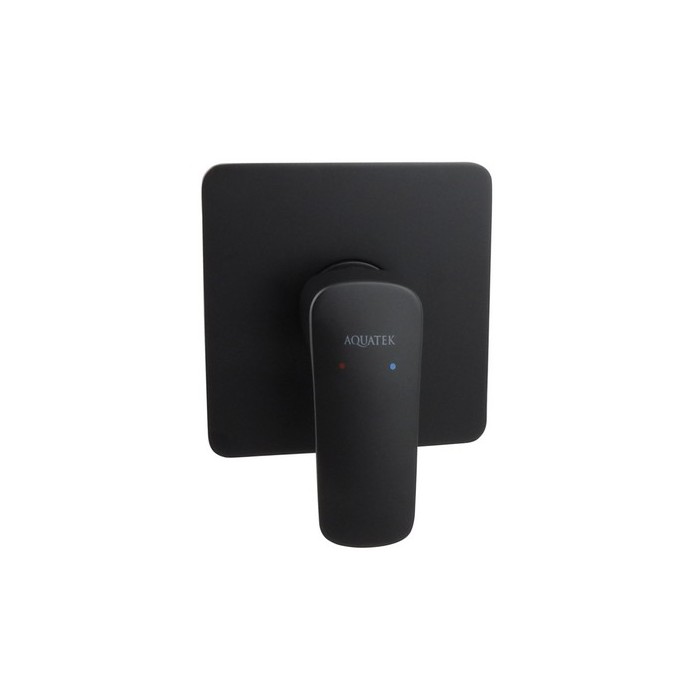Смеситель для душа AQUATEK (внешняя и скрытая часть), матовый черный AQ1066MB Вега