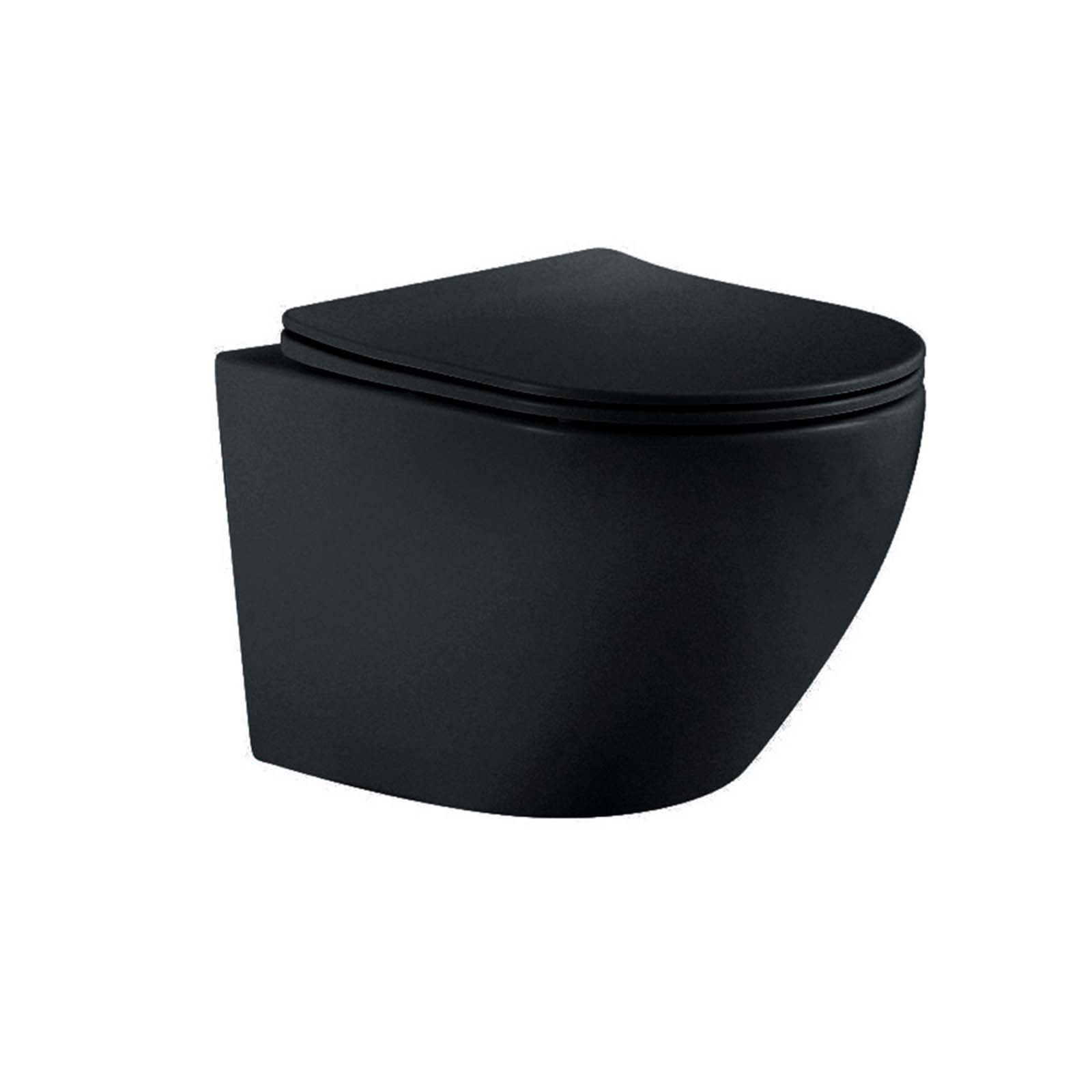 Унитаз подвесной безободковый Aquatek ЕВРОПА AQ1901-MB 525*360*320 с сиденьем Soft Close