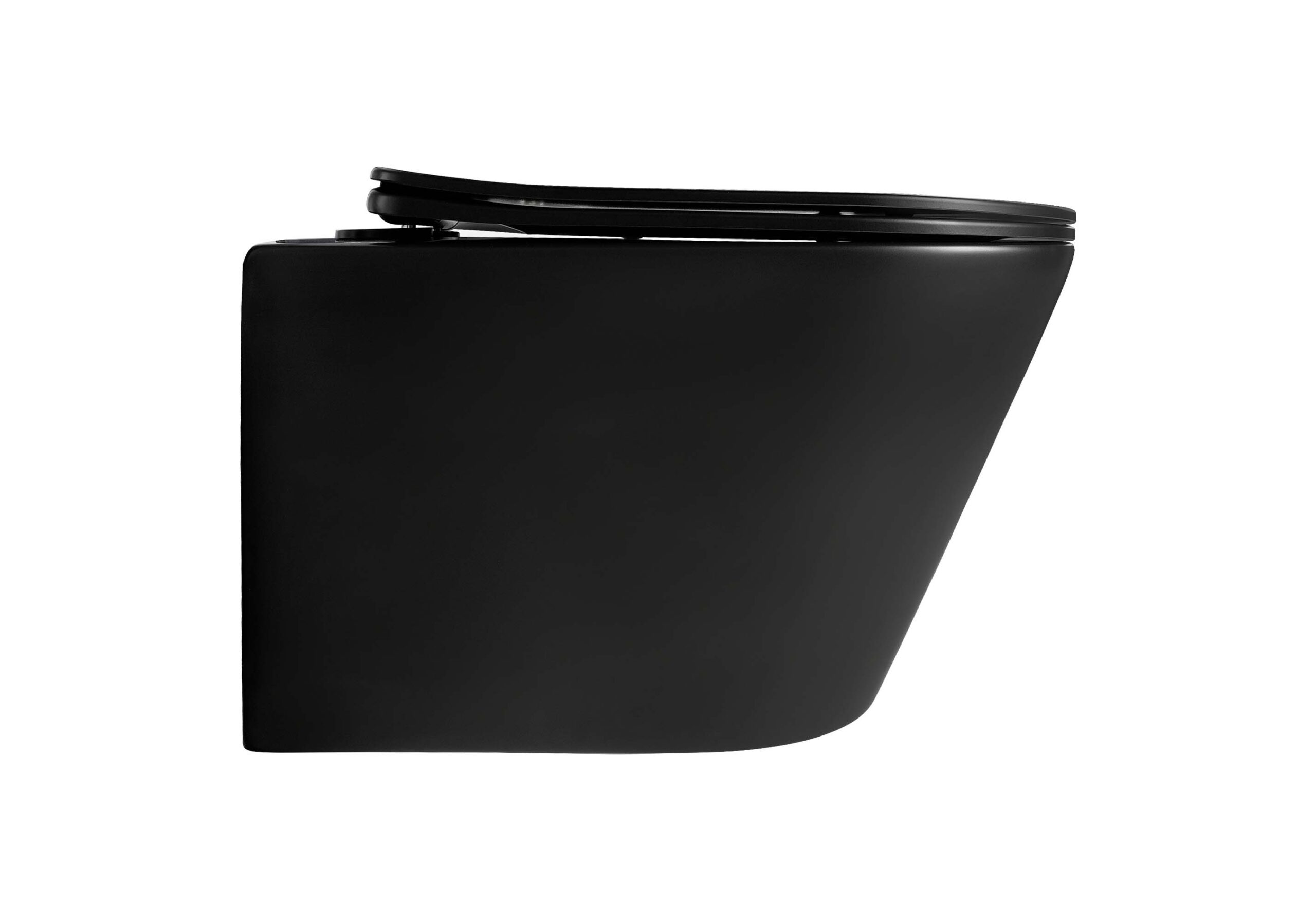 Унитаз подвесной безободковый черный матовый Aquatek ВЕГА AQ1905-MB 525*360*320 с сиденьем Soft Close — изображение 5