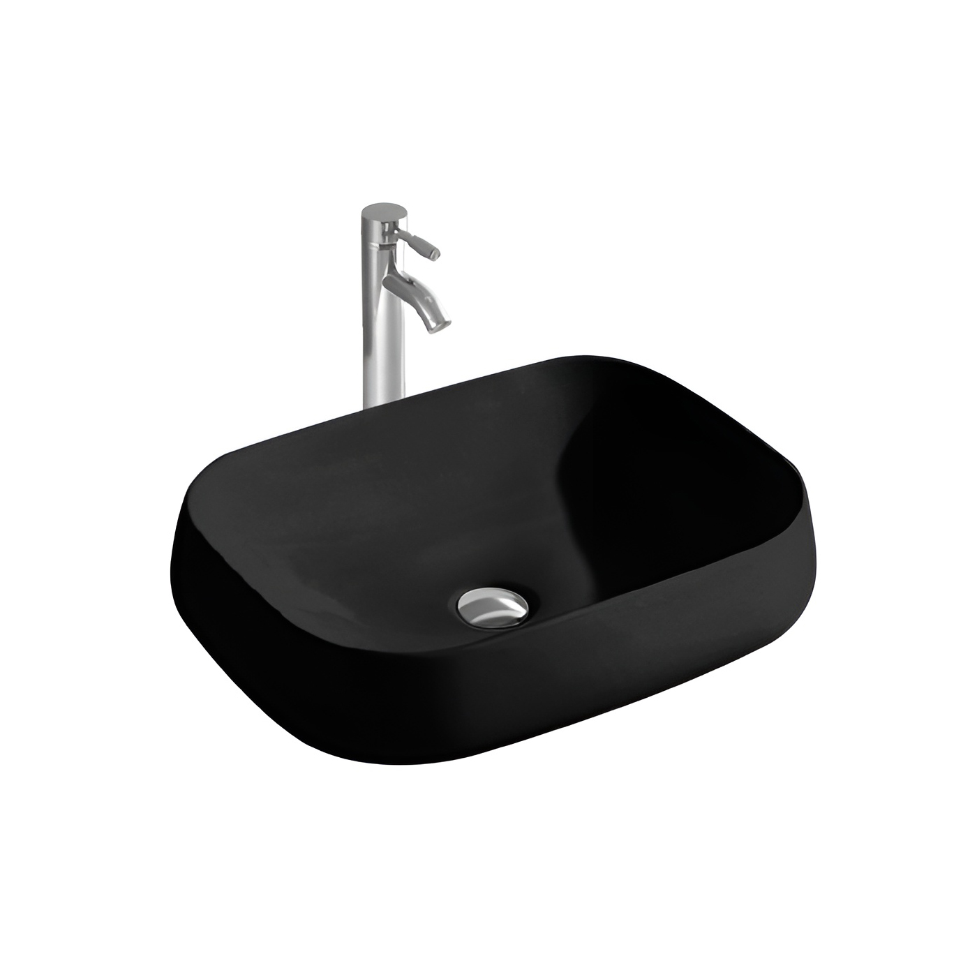 Раковина накладная Aquatek AQ5526-MB 560*420*140мм, цвет черный матовый