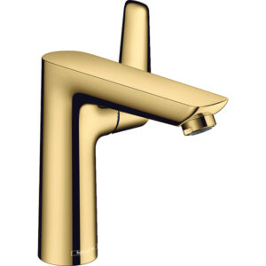 Смеситель для раковины Hansgrohe Talis E 150 с донным клапаном, керамический картридж, полированное золото (71754990)