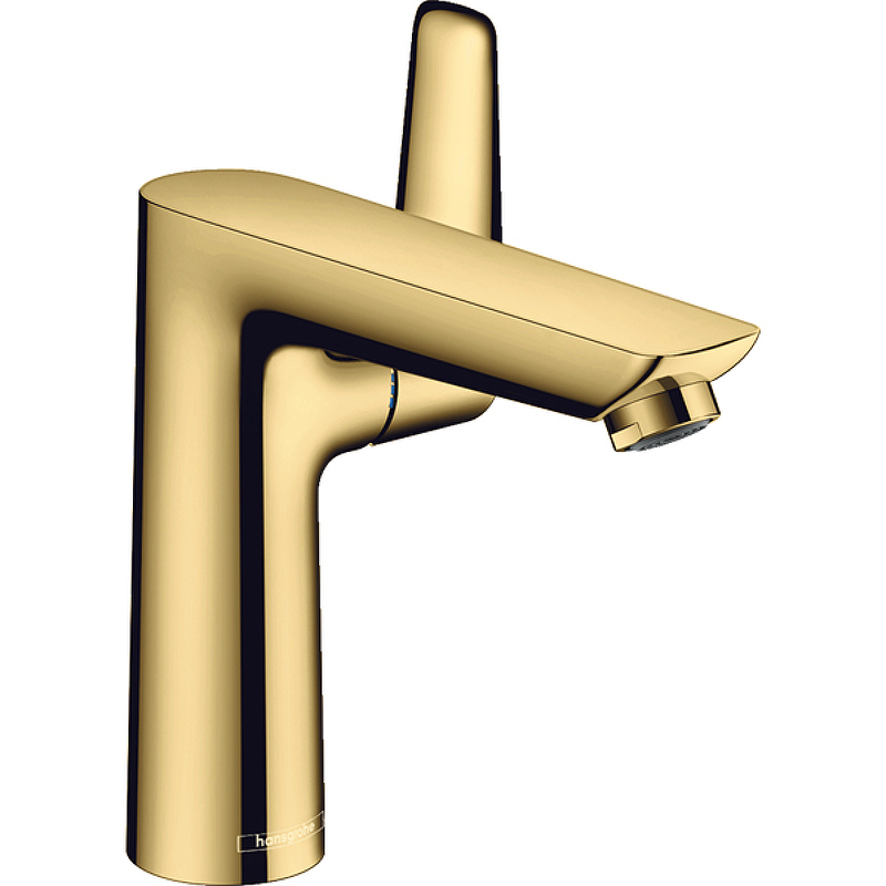 Смеситель для раковины Hansgrohe Talis E 150 с донным клапаном, керамический картридж, полированное золото (71754990)