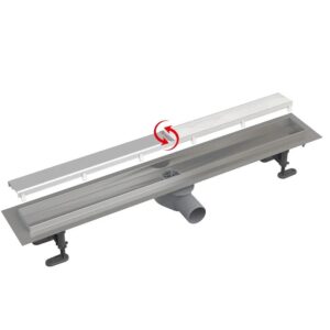 Душевой лоток Alcadrain Fit&Go 650 с двухсторонней решеткой хром (AG071401650)