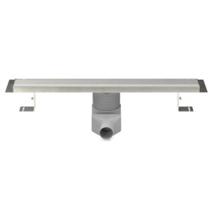 Душевой лоток AZARIO D40 Klasik 1050 мм, регулируемый поворотный слив, пластиковый, решетка и рамка из нержавеющей стали (AZ-CH N 1050 K)