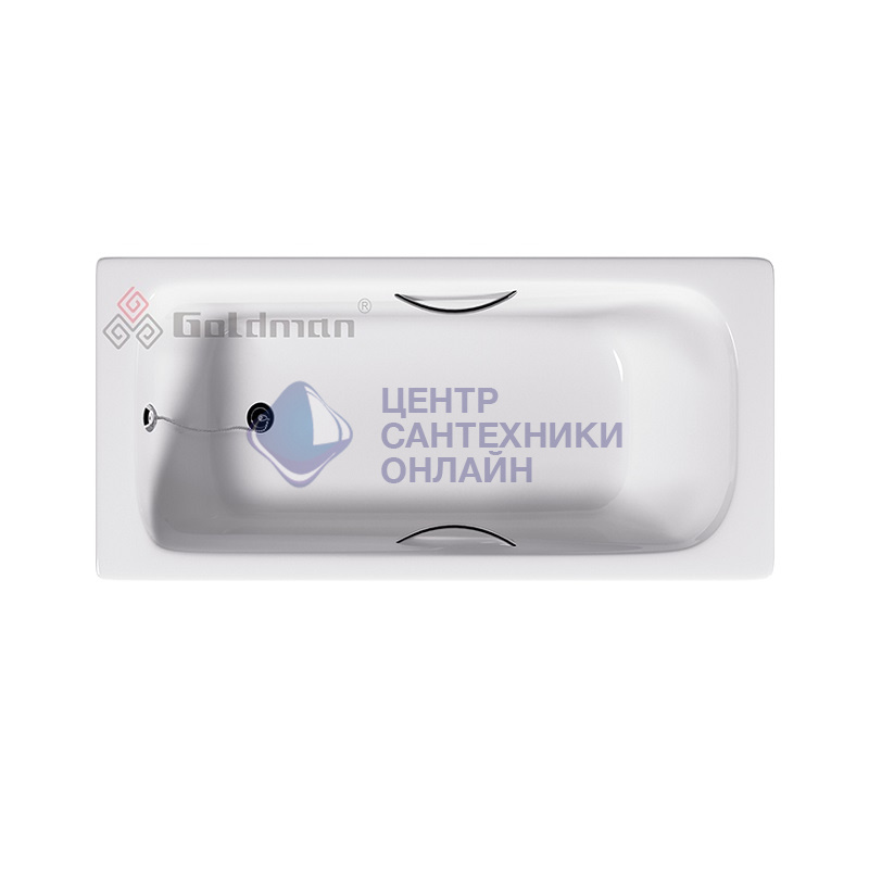 Ванна чугунная Goldman Maxima 200х85х46, с ножками и ручками