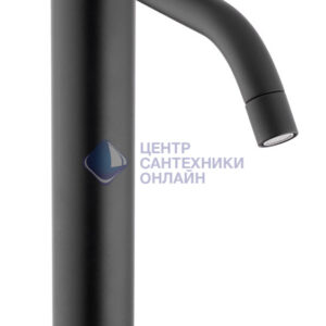 Смеситель для раковины - чаши Paffoni LIGHT высокий, черный матовый (LIG081NO)