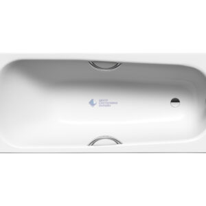Ванна стальная Kaldewei SANIFORM PLUS STAR 1600х750х410, alpine white, без ножек, с отверстиями для ручек