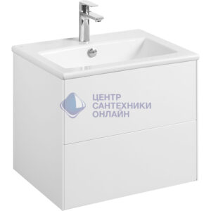 Тумба под раковину Aquaton Сохо 60 подвесная, цвет белый глянцевый (1A258001AJ010)