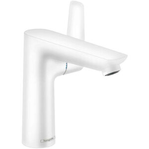 Смеситель для раковины Hansgrohe Talis E со сливным гарнитуром, керамический картридж, белый матовый (71754700)