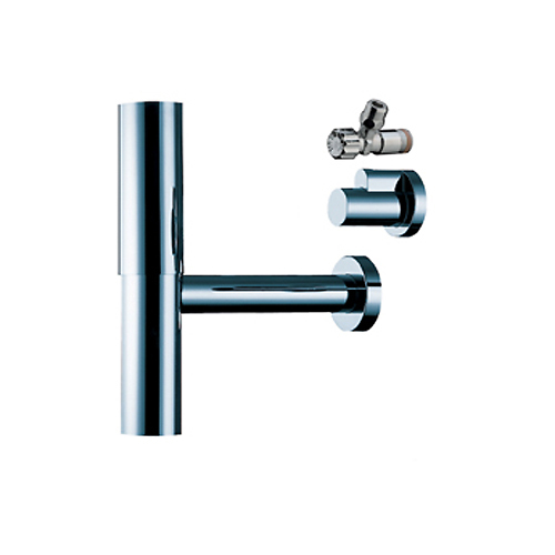 Сифон для раковины Hansgrohe Flowstar + угловые вентили, хром 52120000