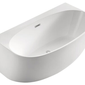 Ванна акриловая Azario Cambridge 1800X880X580, пристенная, в комплекте с сифоном и металлической рамой