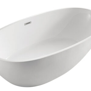 Ванна акриловая Azario LEEDS 1685х840х580, свободностоящая, в комплекте с сифоном и металлической рамой (LEE17085)