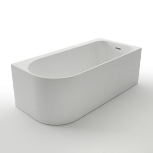 Ванна акриловая Azario LUTON 1700x800x580, пристенная, в комплекте с сифоном и металлической рамой, правая, белая ( LUT17080 R )